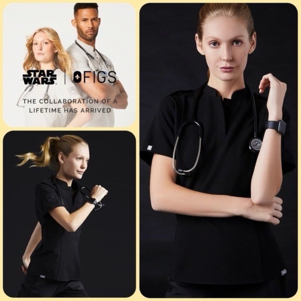 Star Wars Figs scrub top